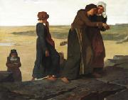 evariste vital luminais The Widow or Teh Fisherman's Family oil painting artist